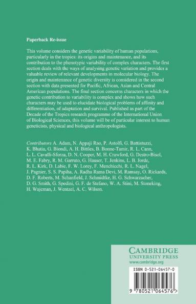 Genetic Variation and Its Maintenance