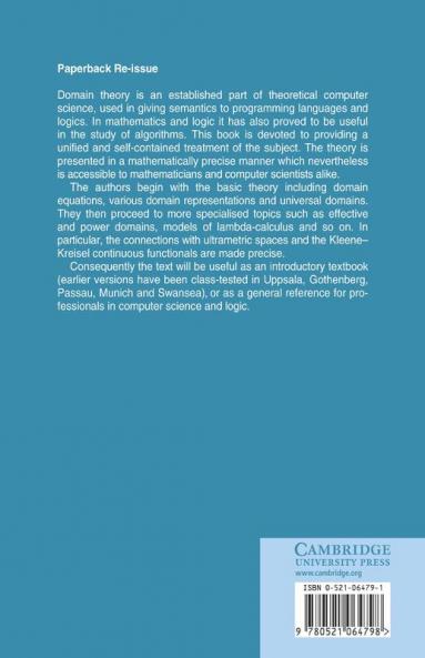 Mathematical Theory of Domains