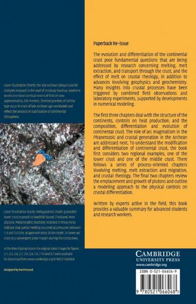 Evolution and Differentiation of the Continental Crust