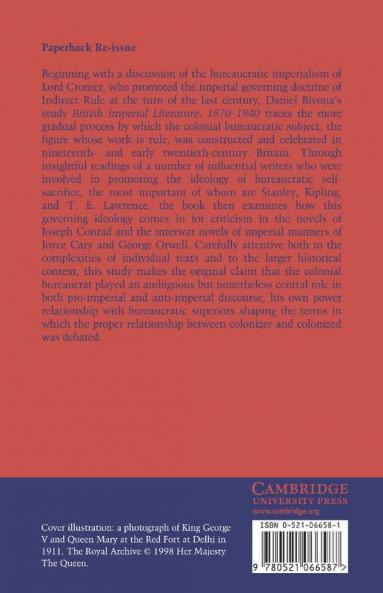 British Imperial Literature 1870 1940