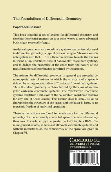 The Foundations of Differential Geometry