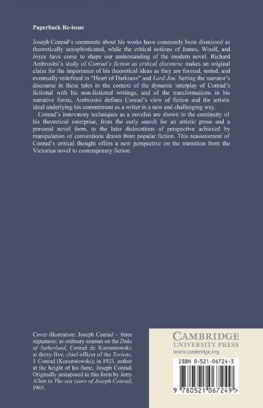 Conrad's Fiction as Critical Discourse