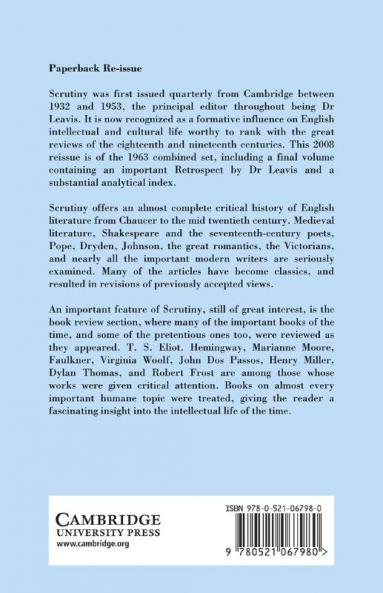 Scrutiny Vol. 20 Index & Retrosp