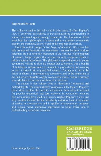The Popperian Legacy in Economics