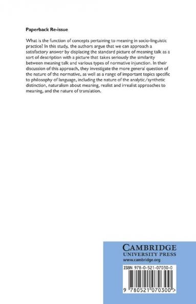The Grammar of Meaning