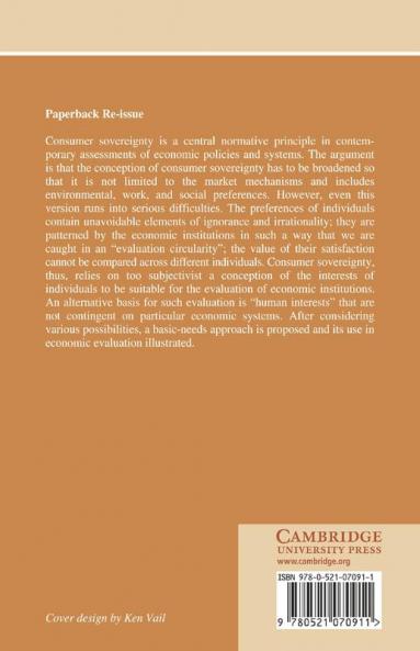 Consumer Sovereignty and Human Interests