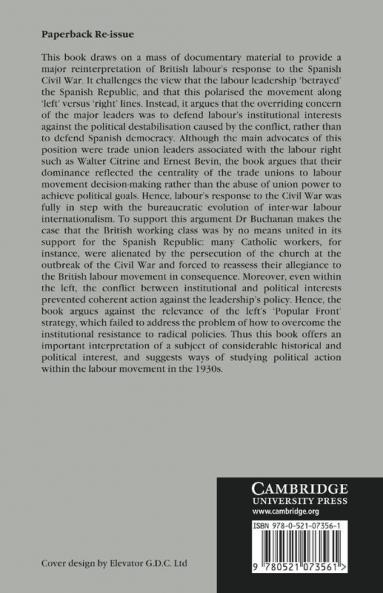 The Spanish Civil War and the British Labour Movement