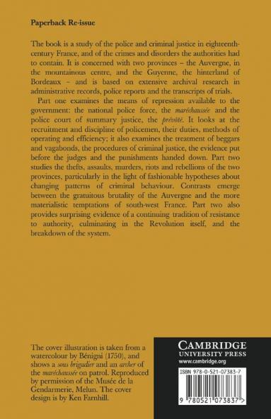 Crime and Repression in the Auvergne and the Guyenne 1720-1790