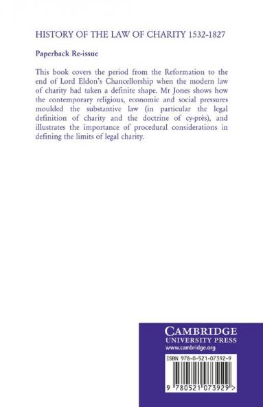 History of the Law of Charity 1532-1827
