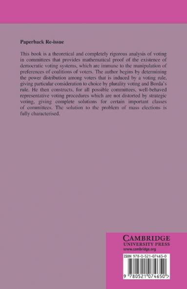 Game Theoretic Analysis of Voting in Committees