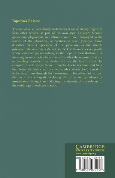 Sterne's Fiction and the Double Principle