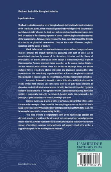 Electronic Basis of the Strength of Materials
