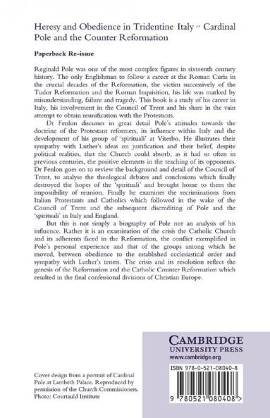 Heresy and Obedience in Tridentine Italy