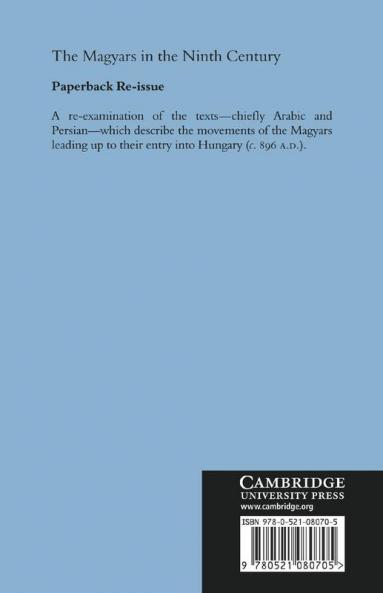 The Magyars in the Ninth Century