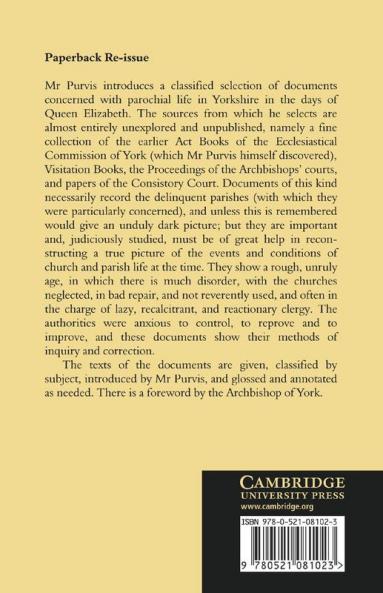 Tudor Parish Documents of the Diocese of York
