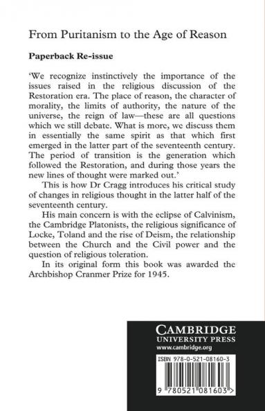 From Puritanism to the Age of Reason