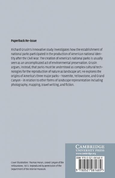 Culture Technology and the Creation of America's National Parks