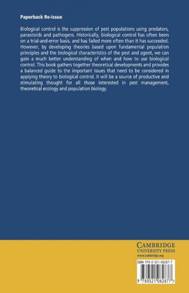 Theoretical Approaches to Biological Control