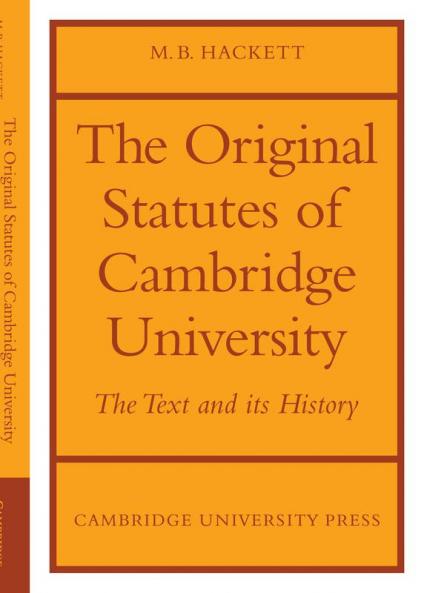 The Orignal Statutes of Cambridge University