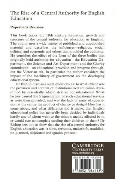 The Rise of a Central Authority for English Education