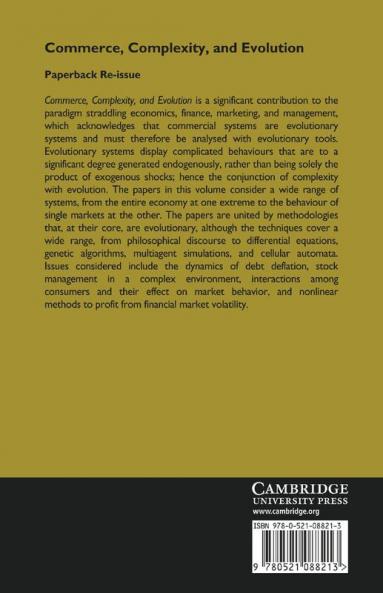 Commerce Complexity and Evolution