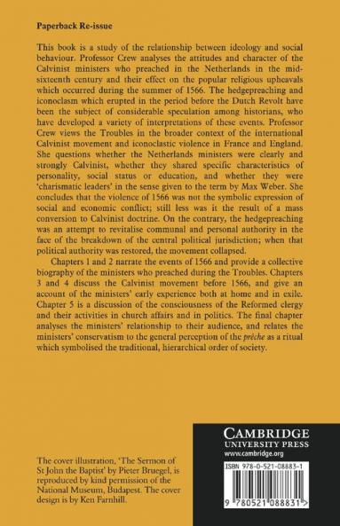 Calvinist Preaching and Iconoclasm in the Netherlands 1544 1569