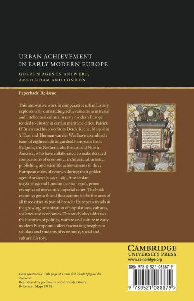 Urban Achievement in Early Modern Europe