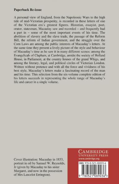 The Selected Letters of Thomas Babington Macaulay