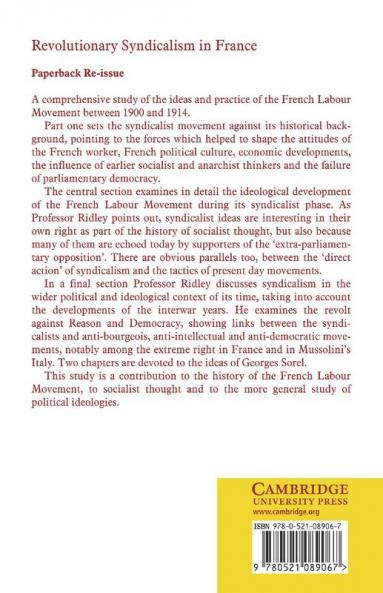 Revolutionary Syndicalism in France