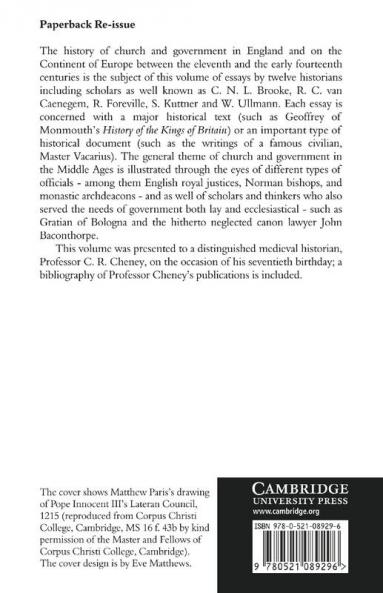 Church and Government in the Middle Ages