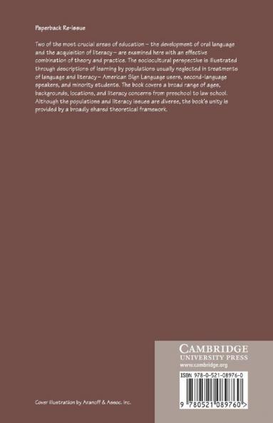 Sociocultural Approaches to Language and Literacy