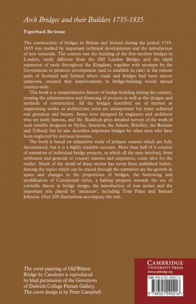 Arch Bridges and Their Builders 1735 1835