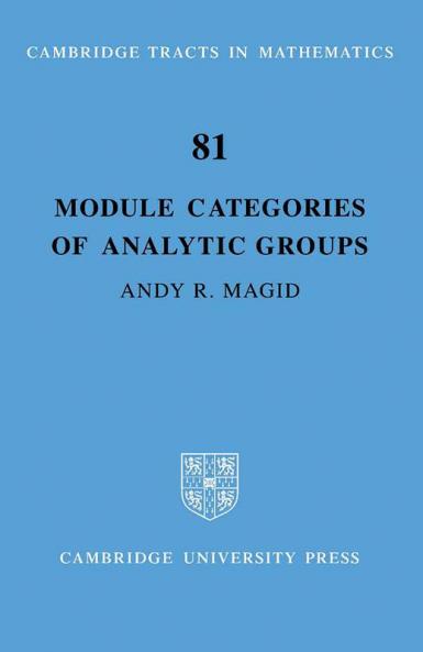 Module Categories of Analytic Groups