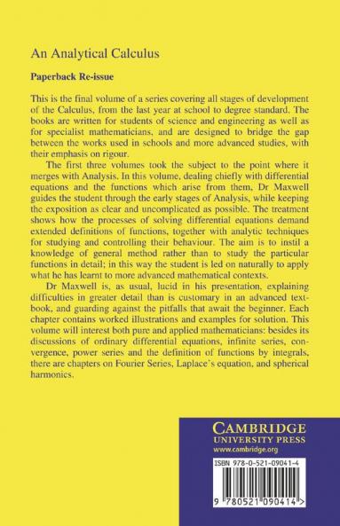 An Analytical Calculus