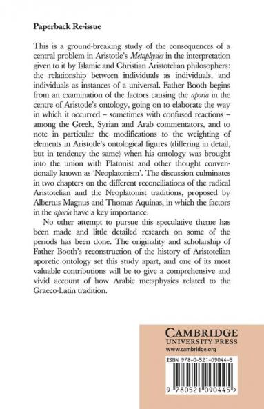 Aristotelian Aporetic Ontology in Islamic and Christian Thinkers