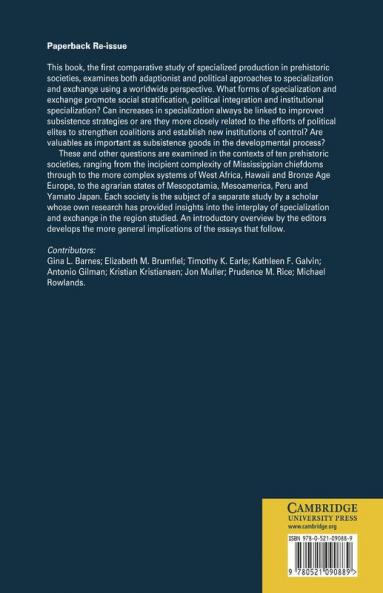 Specialization Exchange and Complex Societies