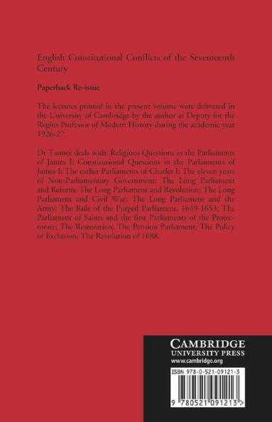 English Constitutional Conflicts of the Seventeenth Century