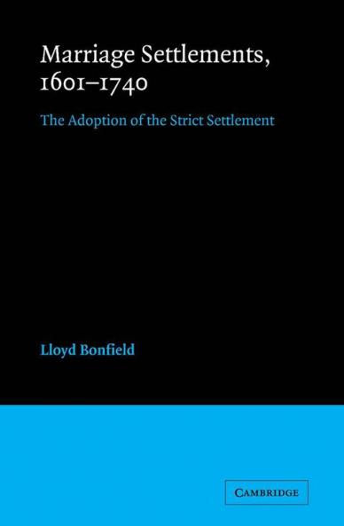 Marriage Settlements 1601 1740