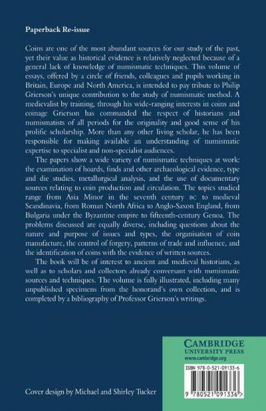 Studies in Numismatic Method