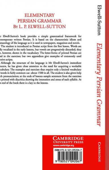 Elementary Persian Grammar
