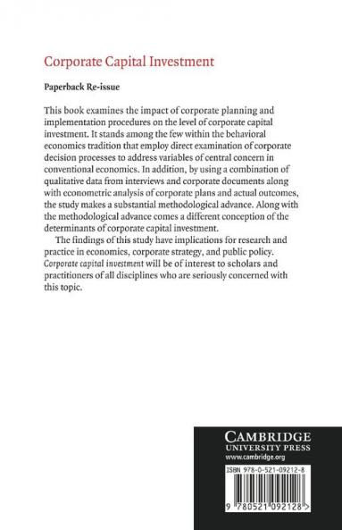 Corporate Capital Investment