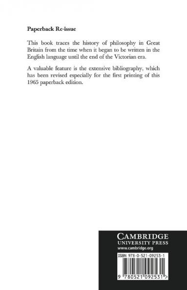 A History of British Philosophy to 1900