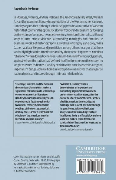 Marriage Violence and the Nation in the American Literary West