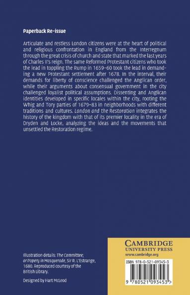 London and the Restoration 1659 1683