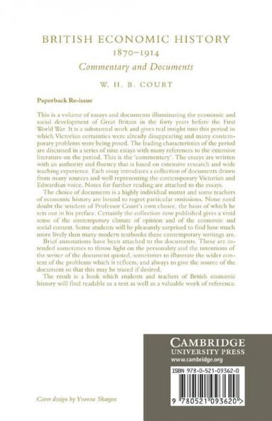 British Economic History 1870 1914