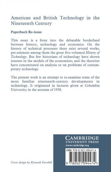 American and British Technology in the Nineteenth Century