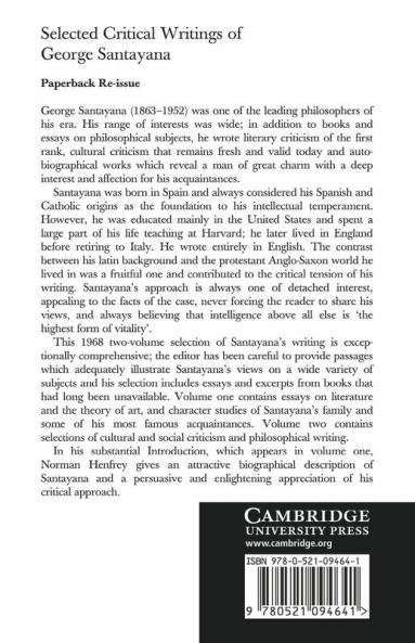 Selected Critical Writings Vol 2