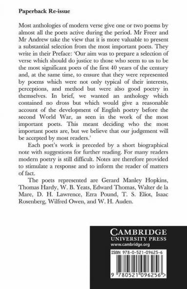 Cambridge Book of English Verse 1900 1939