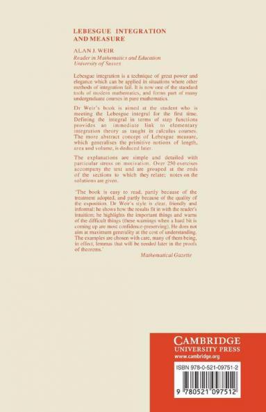Lebesgue Integration and Measure