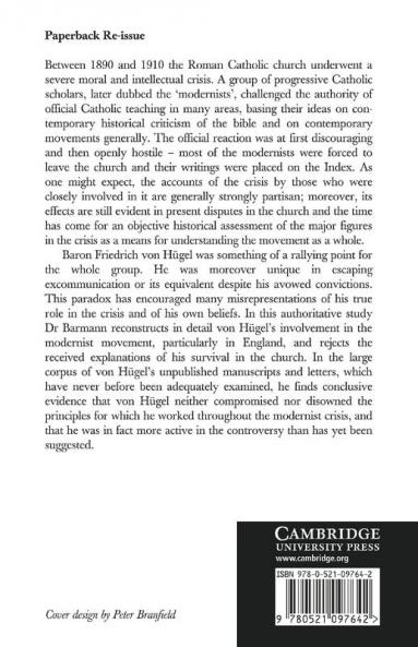 Baron Friedrich Von Hugel and the Modernist Crisis in England